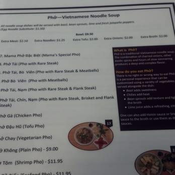 Mama Pho - Mama Pho' menu............... - Vietnamese Near Me - Honolulu, Hawaii