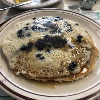 The Coffee Pot - Homemade blueberry pancakes -fresh, light and not too sweet. Awesome! - Coffee & Tea Near Me - Littleton, New Hampshire