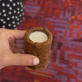 Dominique Ansel - Cookie and milk shot from the robot machine - Bakeries Near Me - Las Vegas, Nevada Dominique Ansel - Cookie and milk shot from the robot machine - Bakeries Near Me - Las Vegas, Nevada