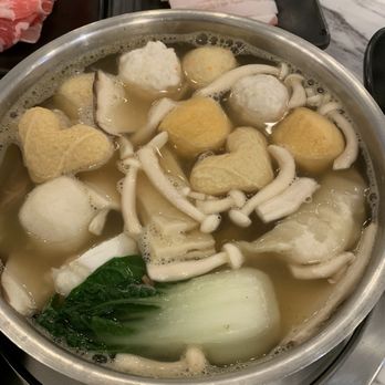 Kim Shabu - My hotpot -  heart shapes so cute - Korean Near Me - Houston, Texas