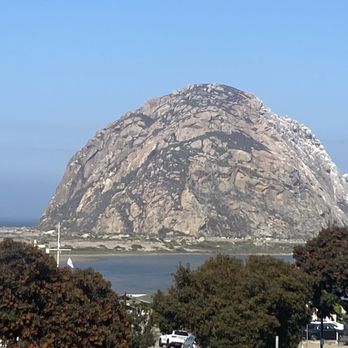 Ascot Suites - Morro rock from the roof top deck - Hotels Near Me - Morro Bay, California