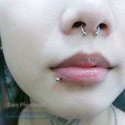 Silver Image - Septum & Lip Piercing