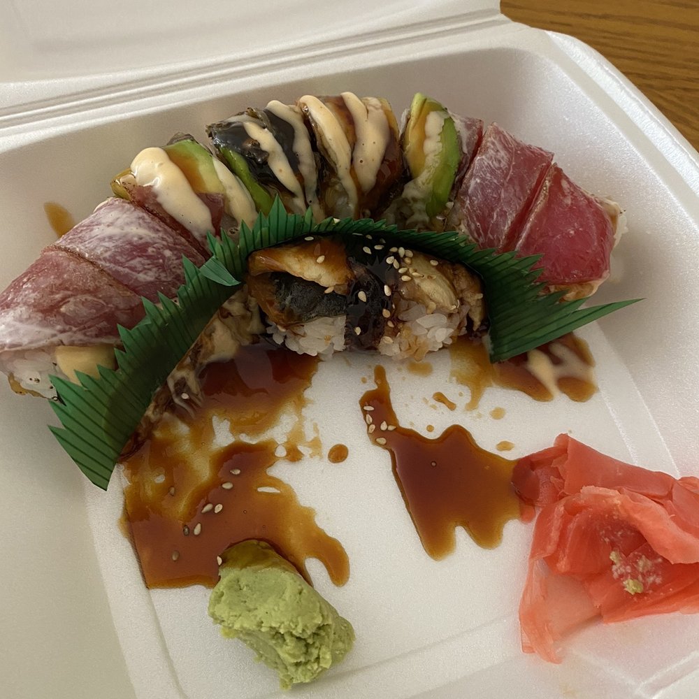 Sakura - Jerry roll with unagi nigiri - Sushi Bars Near Me - Fairfield, California Sakura - Jerry roll with unagi nigiri - Sushi Bars Near Me - Fairfield, California