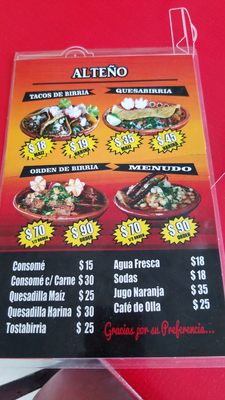 Menu photo 2 Alteño Tijuana, BCN