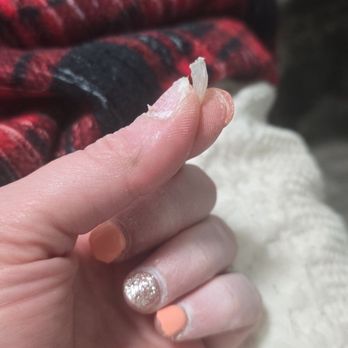 Lv Nails - The acrylic was super thick; I had to take it off with finger nail clippers - Nail Salons Near Me - Des Moines, Iowa Lv Nails - The acrylic was super thick; I had to take it off with finger nail clippers - Nail Salons Near Me - Des Moines, Iowa