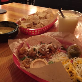 Torchy's Tacos - Queso, Margarita, Baja taco, & chicken taco. Baja was definitely my favorite! - Tex-Mex Near Me - Plano, Texas Torchy's Tacos - Queso, Margarita, Baja taco, & chicken taco. Baja was definitely my favorite! - Tex-Mex Near Me - Plano, Texas