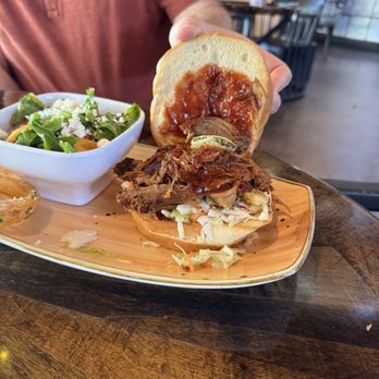Laughing Monk Brewing - Pulled pork sandwich - Gastropubs Near Me - Sunnyvale, California Laughing Monk Brewing - Pulled pork sandwich - Gastropubs Near Me - Sunnyvale, California