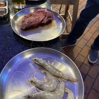Iron Age Glenview - The kalbi and shrimp before grilling! - Barbeque Near Me - Glenview, Illinois Iron Age Glenview - The kalbi and shrimp before grilling! - Barbeque Near Me - Glenview, Illinois
