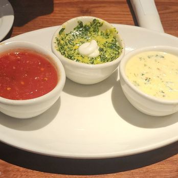 Fish Daddy's Grill House - Three Dips and Nachos. The salsa tasted freshly made.  The Spinach dip had a bit of a kick to it, but was delicious! - Seafood Near Me - Tulsa, Oklahoma