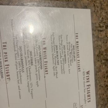 Bernardo Winery - Menu - Venues & Event Spaces Near Me - San Diego, California