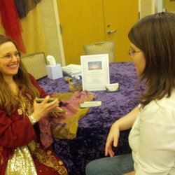 Healing Heart Psychic Services - Ruth doing readings Western Michigan University, Halloween Party for students, 2015