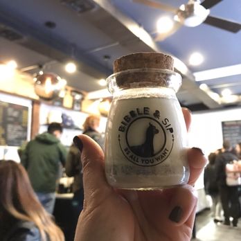 Bibble & Sip - Black sesame panna cotta - Coffee & Tea Near Me - New York, New York Bibble & Sip - Black sesame panna cotta - Coffee & Tea Near Me - New York, New York
