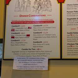 Punjabi Tandoor - Irvine - Dinner combinations