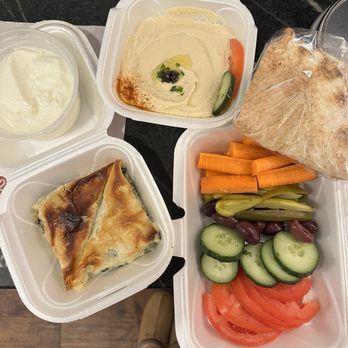 Jolina's Mediterranean Cuisine - Spanakopita , Homemade Yogurt, Hummushummus, veggies, and Pita - Mediterranean Near Me - Pittsburgh, Pennsylvania