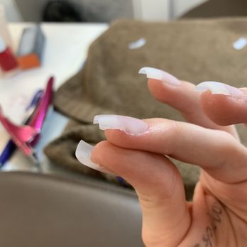 Nails La La - Poorly done nails - Nail Salons Near Me - Tallahassee, Florida
