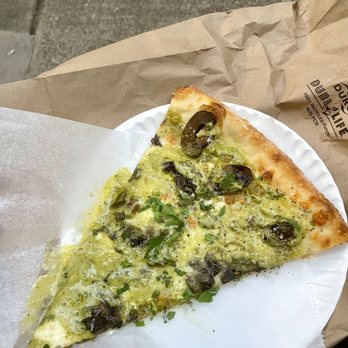 Lucia Pizza - A delicious mushroom slice - Pizza Near Me - New York, New York