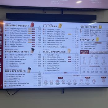 Macu Tea - Menu - Bubble Tea Near Me - San Jose, California
