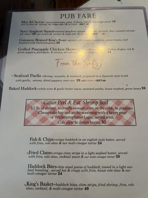 Menu photo 3 King’s Head Pub Freeport, ME