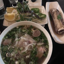 B1. Pho Combination with Beef Rib $1 dollar extra gets u the bigger bowl. Totally worth it B1. Pho Combination with Beef Rib $1 dollar extra gets u the bigger bowl. Totally worth it