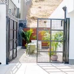 Summer Hours Salon - Our outdoor garden area provides a great place to process or wait for your appointment!