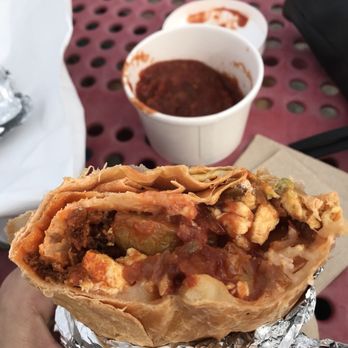 Fresh Twisted Cafe - Monster burrito (small) with soy chorizo + added avocado. - Coffee & Tea Near Me - Chico, California