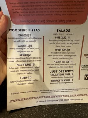 Menu photo 6 Copper State Brewing Green Bay, WI