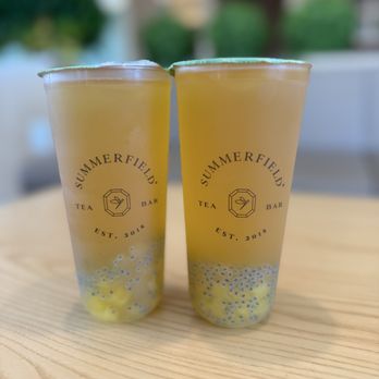Summerfield Tea Bar - Seaside with basil seeds, aloe, and star mango - Bubble Tea Near Me - Rosemead, California Summerfield Tea Bar - Seaside with basil seeds, aloe, and star mango - Bubble Tea Near Me - Rosemead, California