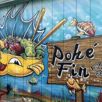 Poke Fin - Outdoor mural - Poke Near Me - Cocoa Beach, Florida