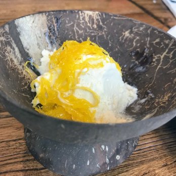 Sup Thai Kitchen - Home made ice cream with gold egg yolk threads - Thai Near Me - Fresh Meadows, New York Sup Thai Kitchen - Home made ice cream with gold egg yolk threads - Thai Near Me - Fresh Meadows, New York
