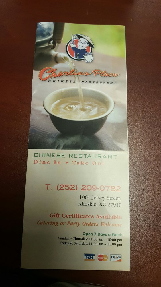 CHARLIE’S PLACE Updated September 2024 1001 Jersey St, Ahoskie