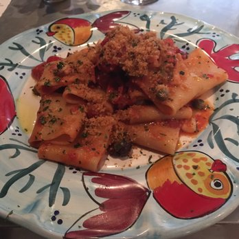 Rossopomodoro Hoxton - Chef made a special pasta with calamari with spicy puttanesca sauce for me! Yay! - Italian Near Me - London, XGL Rossopomodoro Hoxton - Chef made a special pasta with calamari with spicy puttanesca sauce for me! Yay! - Italian Near Me - London, XGL