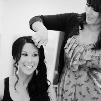 Alchemy Salon - Nikole putting the finishing touches on my wedding day hair. - Hair Salons Near Me - Fresno, California Alchemy Salon - Nikole putting the finishing touches on my wedding day hair. - Hair Salons Near Me - Fresno, California