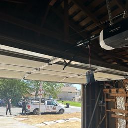 The replaced chamberlain opener with the Califix garage door team The replaced chamberlain opener with the Califix garage door team