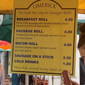 Milk Market - The menu - Farmers Market Near Me - Limerick, LK