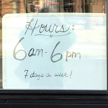 Donut Kraze - Hours posted on the window - Donuts Near Me - Tonawanda, New York