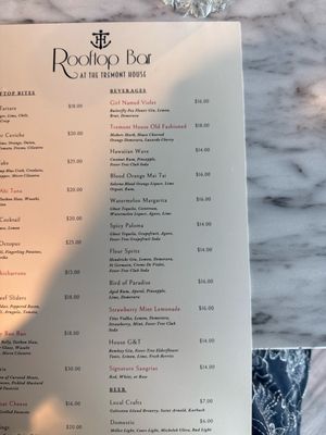 Menu photo 1 The Rooftop Bar Galveston, TX Menu photo 1 The Rooftop Bar Galveston, TX