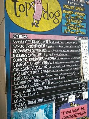 Menu photo 3 Top Dog Berkeley, CA