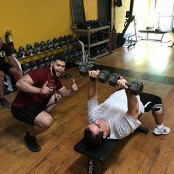 Jon and Brady having fun training.