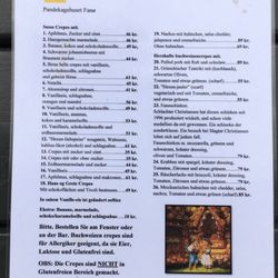 Hans & Grethe Crêperie - Deutsche Speisekarte