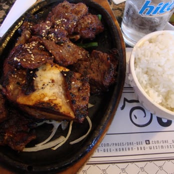 DAE GEE KOREAN BBQ - My order of Galbee and Rice from Dae Gee Korean BBQ October 19th 2013. - Korean Near Me - Westminster, Colorado DAE GEE KOREAN BBQ - My order of Galbee and Rice from Dae Gee Korean BBQ October 19th 2013. - Korean Near Me - Westminster, Colorado