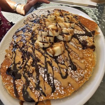Lexi-Lu's Place - Twin Stack Specialty (Chunky Monkey Pancakes) - Breakfast & Brunch Near Me - Westport, Massachusetts