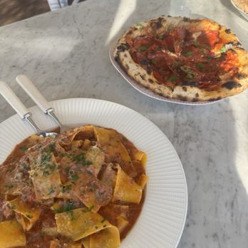 Dante Beverly Hills - Pappardelle ragu and Diavola pizza - Cocktail Bars Near Me - Beverly Hills, California