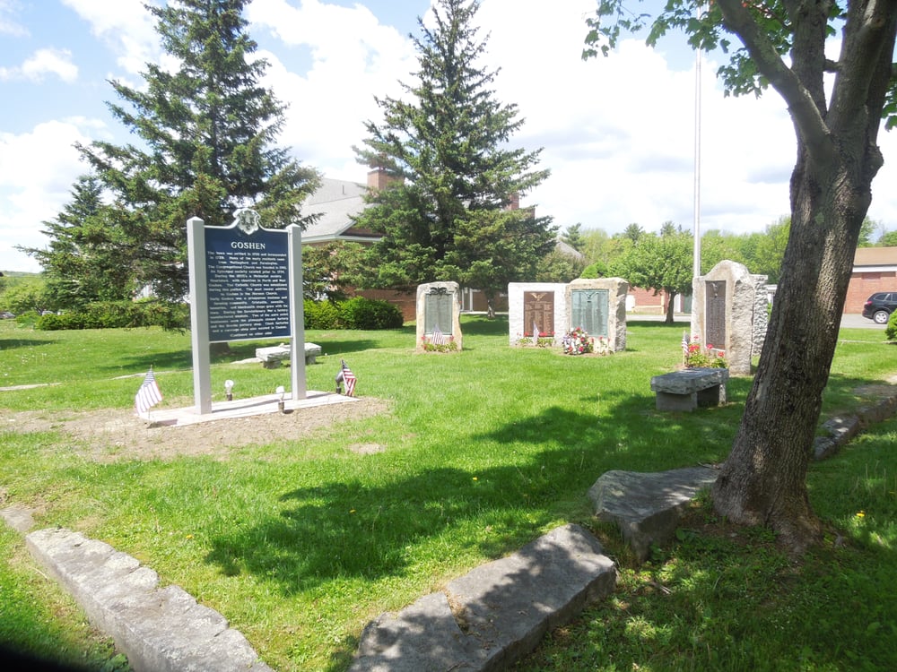 GOSHEN HISTORICAL MARKER Updated June 2024 N St and Elementary Dr, Goshen, Connecticut