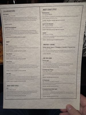 Menu photo 4 Phase Three Brewing Company Elmhurst, IL
