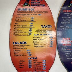 Butch's Beach Burritos - Menu