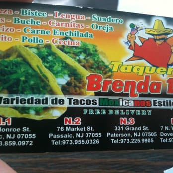 Taqueria Brenda Lee - Business Card - Mexican Near Me - Passaic, New Jersey Taqueria Brenda Lee - Business Card - Mexican Near Me - Passaic, New Jersey