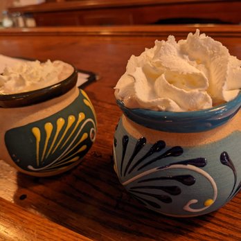 El Zason - two coffee mugs with whipped cream - Mexican Near Me - Brooklyn, New York