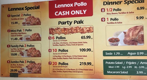 Menu photo 6 Lennox Pollo Inglewood, CA