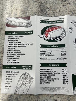 Menu photo 2 Uncle Franks Pizza And Subs Gloucester, MA Menu photo 2 Uncle Franks Pizza And Subs Gloucester, MA