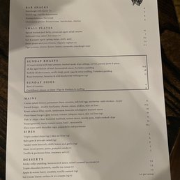 Food menu
